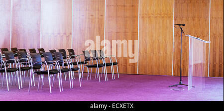 View of empty conference room Stock Photo