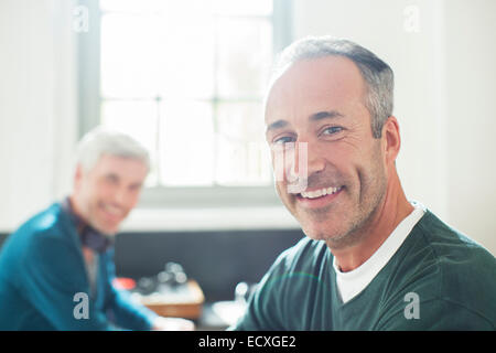 Gay couple relaxing together Stock Photo
