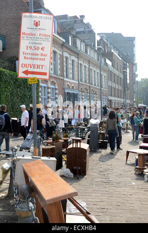 Lille Braderie, Rijssel France. Stock Photo