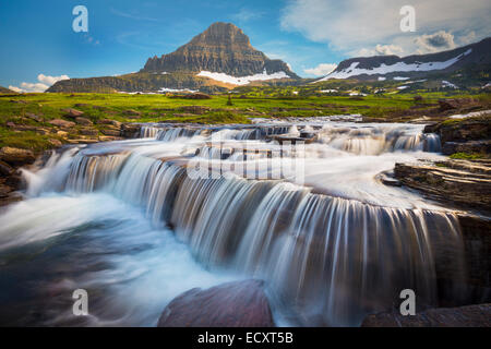 Logan Pass in Glacier National Park, located in the U.S. state of Montana. Stock Photo