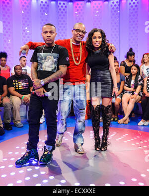 Jennifer Lopez visits BET's 106 and Park  Featuring: Bow Wow,Keshia Chante,T.I. Where: New York, New York, United States When: 19 Jun 2014 Stock Photo