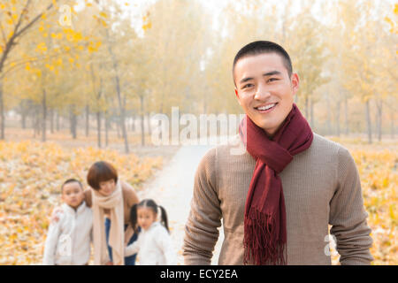 Young father at park Stock Photo