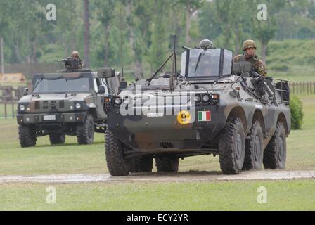 Italian army, Lynx and Puma light armored cars Stock Photo