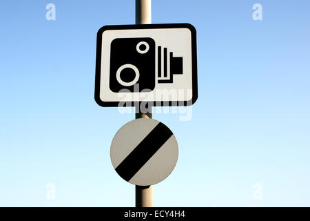 Speed Limit Sign Camera speed camera sign Stock Photo - Alamy