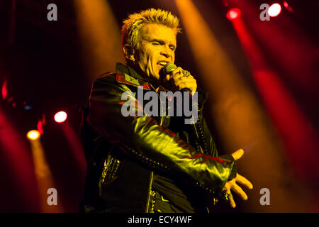 British rock singer Billy Idol, live in Hall 2, Lucerne, Switzerland Stock Photo