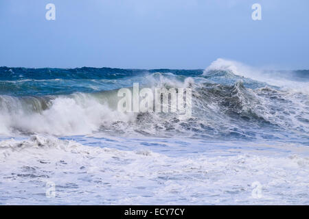 Stormy sea, Playa de Vallehermoso, La Gomera, Canary Islands, Spain Stock Photo