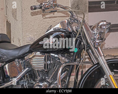Harley Davidson Motorcycle Monte Carlo Monaco Stock Photo