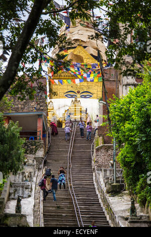 Swayambhunath Temple, Kathmandu, Nepal Stock Photo