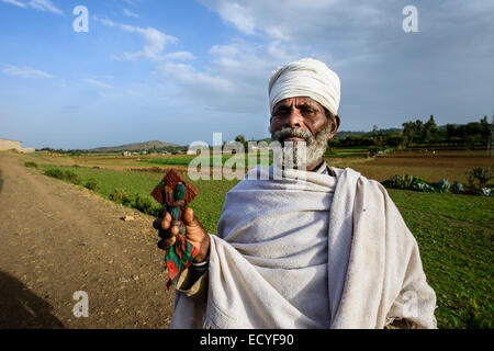 Priest of the Ethiopian orthodox church, Ethiopia Stock Photo