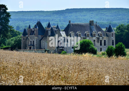 A la découverte du chateau de Boucard, au coeur des vignobles du coeur de France. Stock Photo