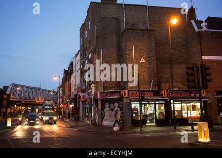 Kebab shop fast food restaurant on City Road in East London, UK. Stock Photo