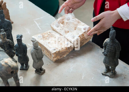 Terracotta warrior mold at the factory in Xi'an, China Stock Photo