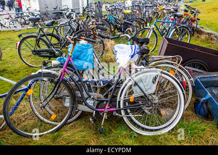 Ferry port on North Sea island Spiekeroog, Lower Saxony, Germany, Europe, connection to the main land, passenger ferry boat, Stock Photo