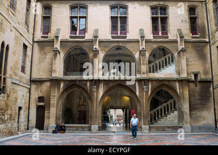 Archbishops Palace and Ville de Narbonne. The Archdiocese adjoining the cathedral. France. The former palace of the archbishops Stock Photo