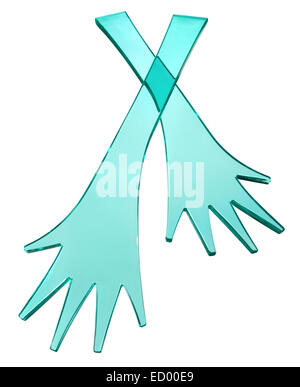 zak helping hand salad servers photographed on a white background Stock Photo