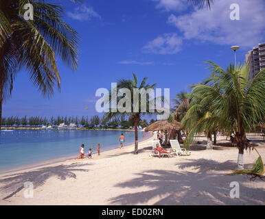 Beach view, Turtle (Ocho Rios Bay) Beach, Ocho Ríos, Saint Ann Parish, Jamaica, Greater Antilles, Caribbean Stock Photo