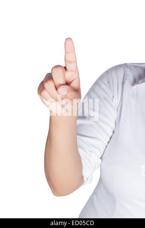 1 Business Woman hand finger Showing part of Stock Photo