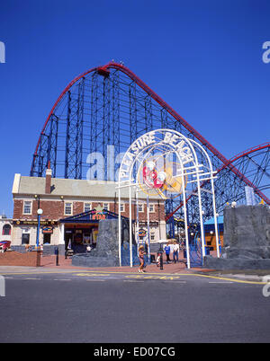 Entrance to Blackpool Pleasure Beach, Blackpool, Lancashire, England, United Kingdom Stock Photo