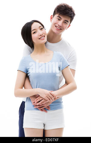Portrait of happy young couple Stock Photo
