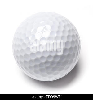 White golf ball isolated on white background Stock Photo