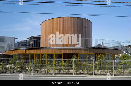 Chigasaki Zion Christian Church/Mihato Kindergarten, Chigasaki-shi, Japan. Architect: Tezuka Architects, 2013. Stock Photo