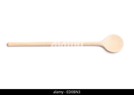 New wooden spoon isolated on white background. Stock Photo
