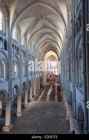 France, Aisne, Laon, inside the cathedral Notre Dame built between 1150 and 1180 Stock Photo