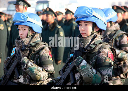 Laiyang, Shandong, China. 22nd Dec, 2014. Chinese first peacekeeping infantry battalion will go to South Sudan for peacekeeping mission in Laiyang, Shandong, China on 22th December, 2014. Credit:  TopPhoto/Alamy Live News