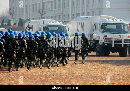 Laiyang, Shandong, China. 22nd Dec, 2014. Chinese first peacekeeping infantry battalion will go to South Sudan for peacekeeping mission in Laiyang, Shandong, China on 22th December, 2014. Credit:  TopPhoto/Alamy Live News