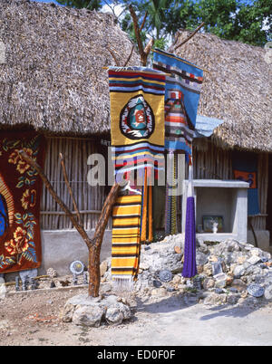 Roadside souvenir stall, Tulum, Quintana Roo State, Mexico Stock Photo