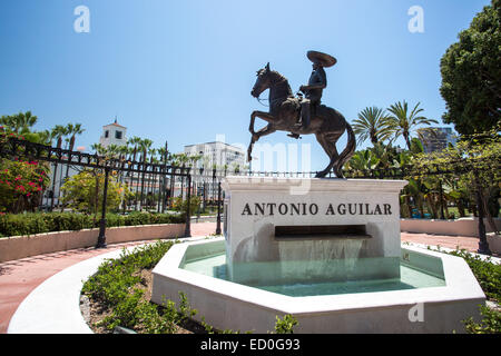 Los Angeles, USA - 14 July: An Antonio Aguilar monument erected on N Alameda St near Union Station. Stock Photo