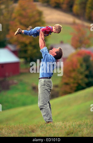 Jay Morris & Canon Brownell at Jenny Farm, S. Woodstock, Vermont USA Stock Photo