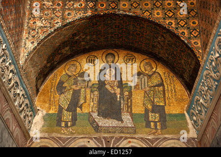 Impressive fresco in Hagia Sophia, Istanbul, Turkey. Stock Photo