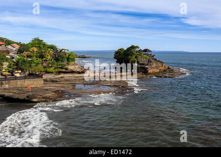 Tahah Lot - Hindu Temple at sunny day, Bali, Indonesia Stock Photo