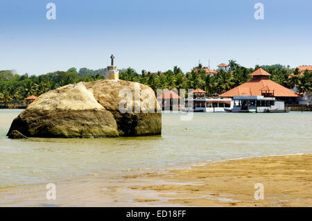 Kerala, India - Poovar Beach South. Resort floating houses. Poover ...