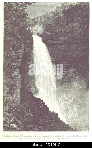 An illustration from the 1866 work 'Le Canal de Panama', showing a ...