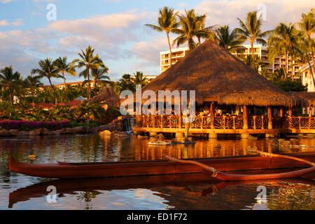 Humuhumunukunukuapuaa Restaurant, Grand Wailea, Maui, Hawaii. Stock Photo