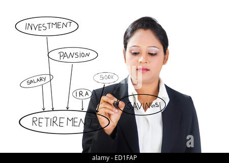 indian Business Woman  office  working Stock Photo