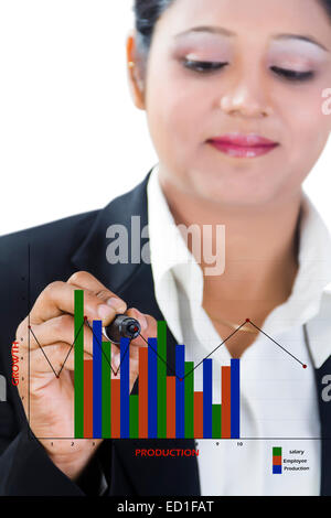 indian Business Woman  office working Stock Photo