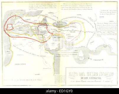 Classical Map of the Ancient World as Known to the Ancients Stock Photo ...