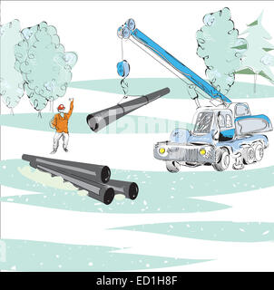 Construction Background Illustration Stock Photo