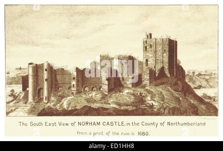 THE SOUTH-EAST VIEW OF NORHAM CASTLE. FROM A PRINT OF THE RUIN IN 1680 ...