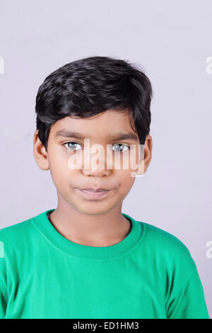 1 indian child boy Stock Photo