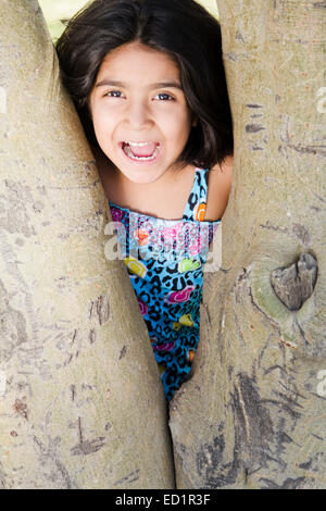1 indians Beautifu Child girl park fun Stock Photo