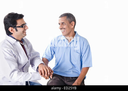 indian Medical Doctor Patient Treatment Stock Photo
