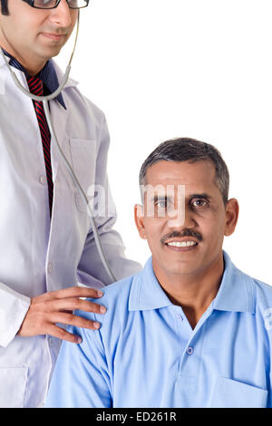 indian Medical Doctor Patient Treatment Stock Photo