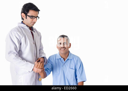 indian Medical Doctor Patient Treatment Stock Photo