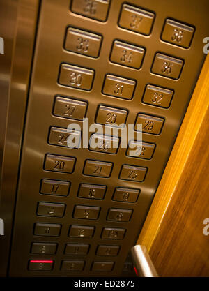 Elevator buttons Stock Photo