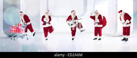 Composite image of different santas Stock Photo