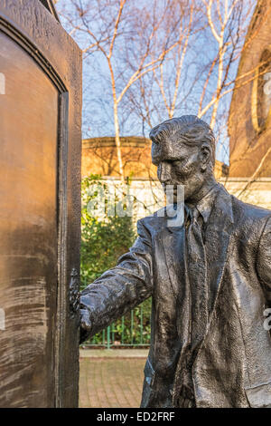 C S Lewis sculpture at Holywood Arches in east Belfast, Northern Ireland Stock Photo